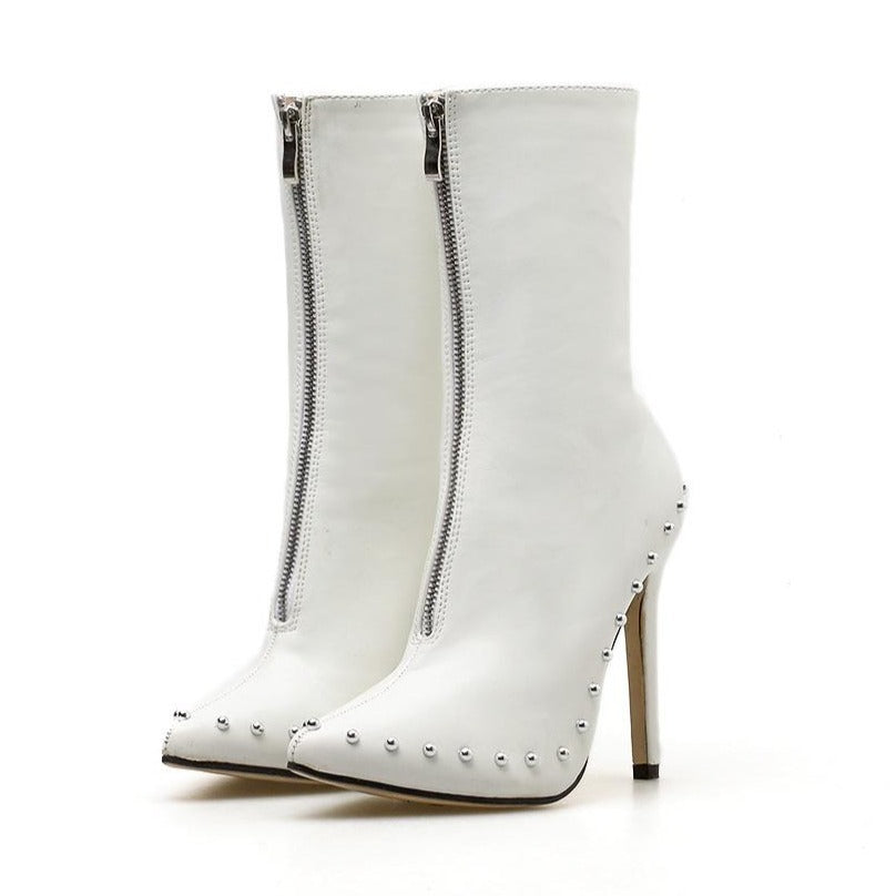 Studded Zipper Bootie