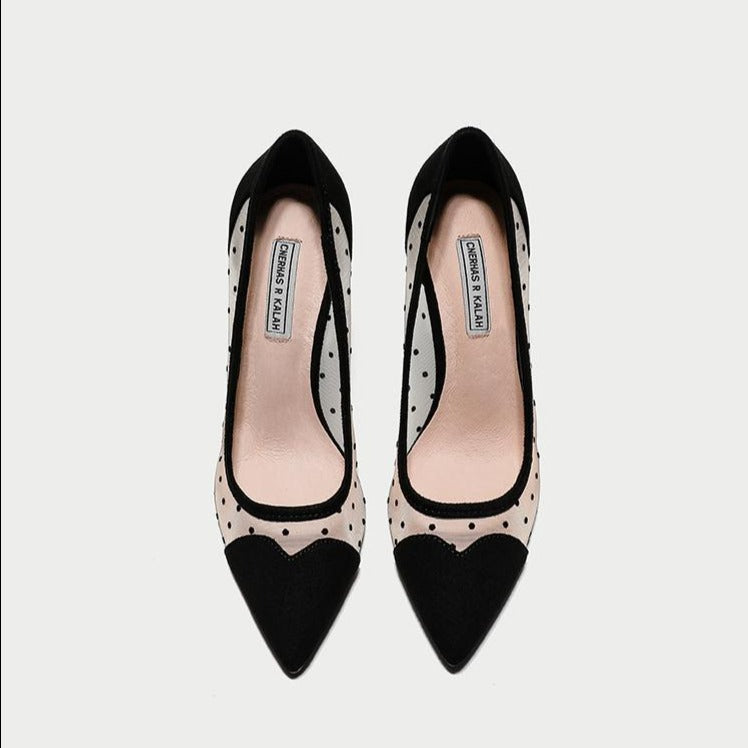 Mesh Polka Dot Pump