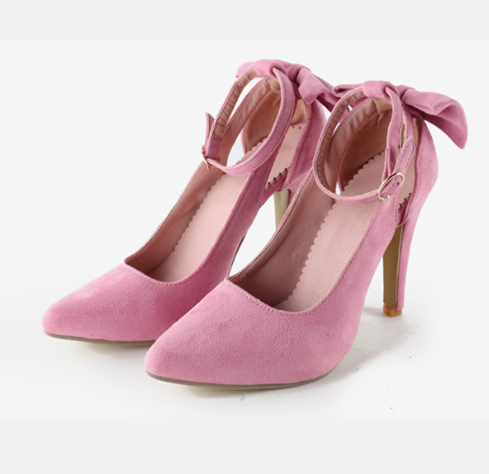 <transcy>Tacones altos con lazo agraciado</transcy>