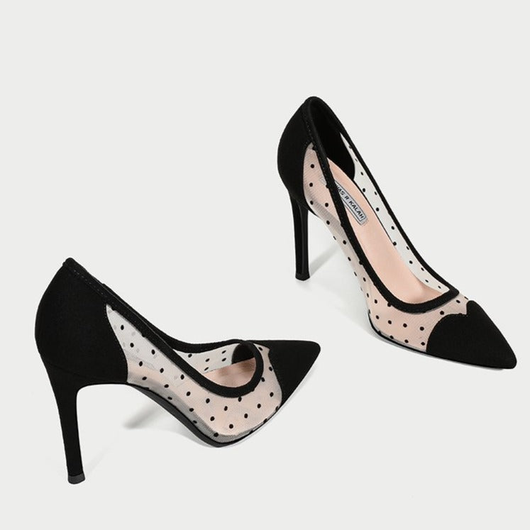 Mesh Polka Dot Pump