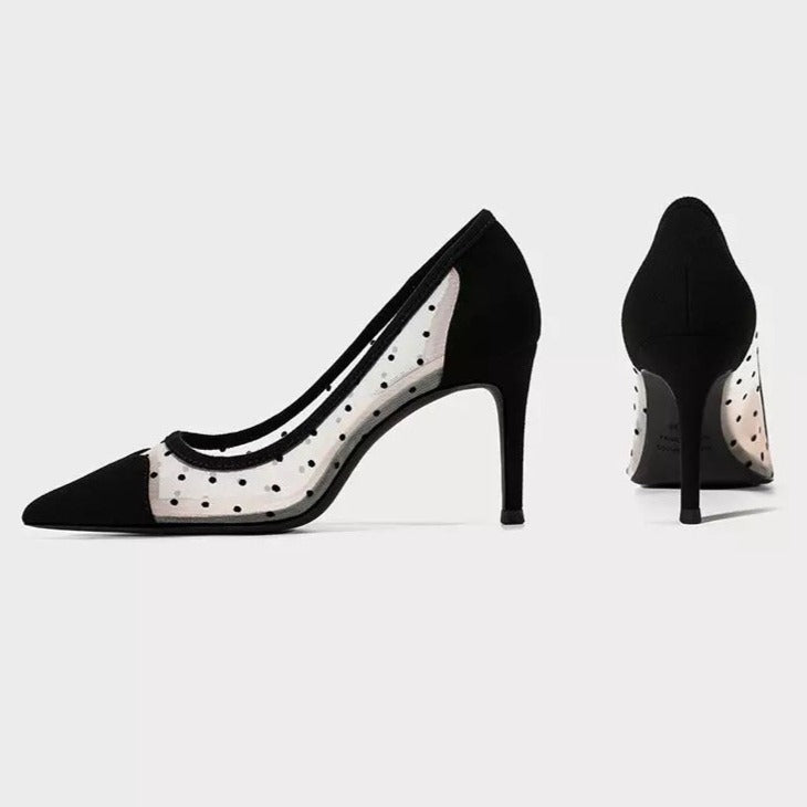 Mesh Polka Dot Pump