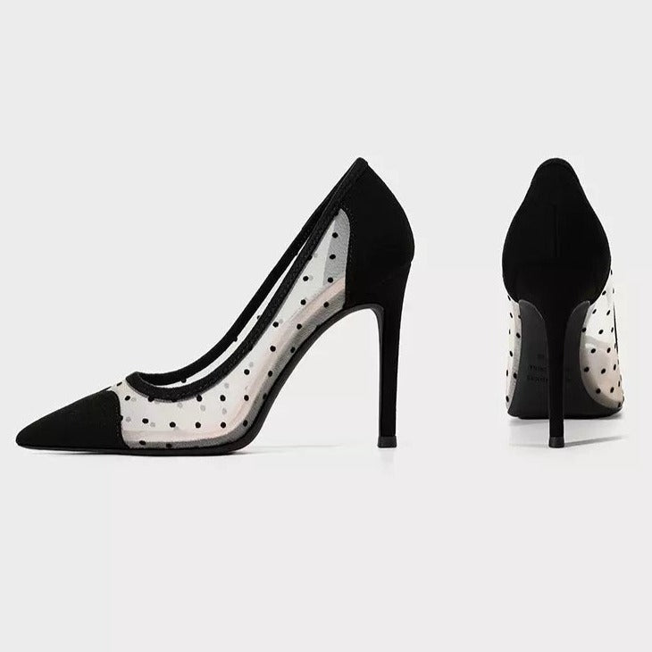 Mesh Polka Dot Pump