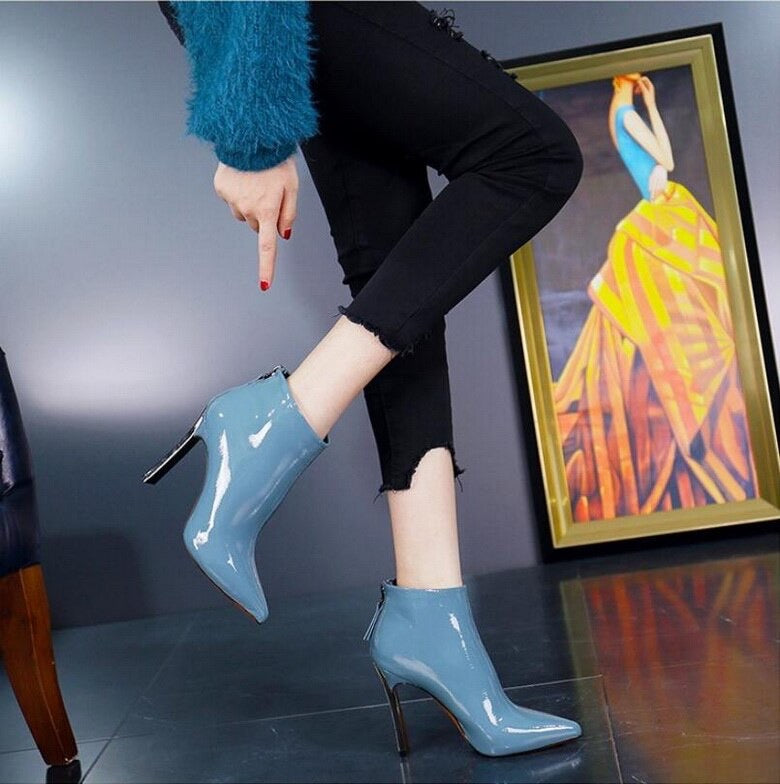 Luxury Patent Ankle Booties