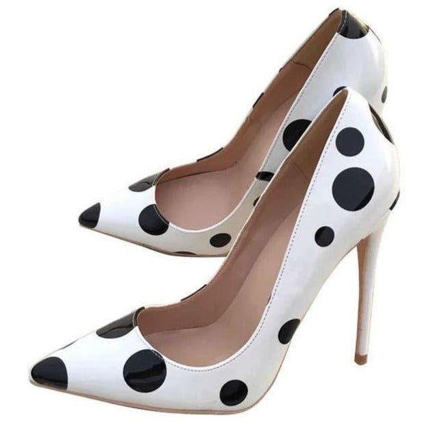 Glossy Polka Dot Pump