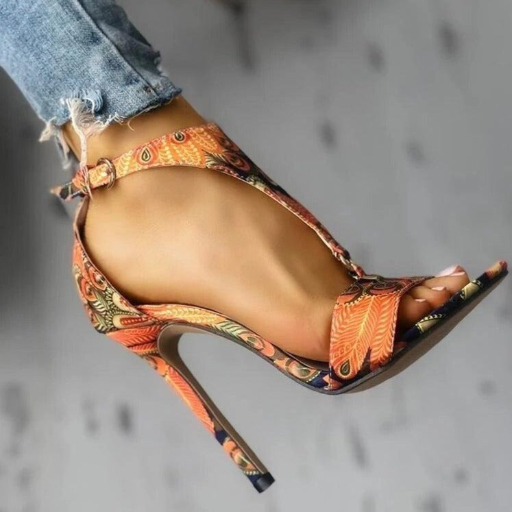 Golden Peacock Sandals