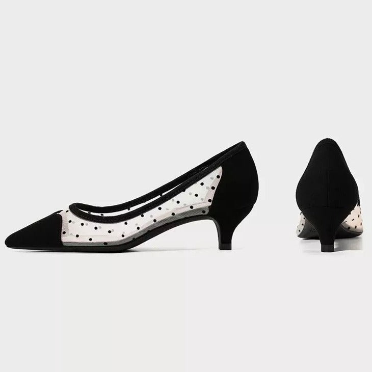 Mesh Polka Dot Pump