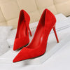 Pointed Toe Faux Suede Pumps