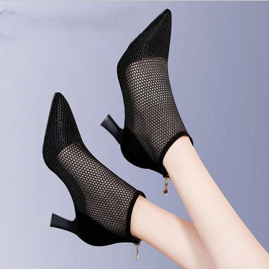 High Heeled Meshed Shoes