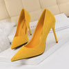 Pointed Toe Faux Suede Pumps