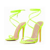 Neon Lace-up Sandals