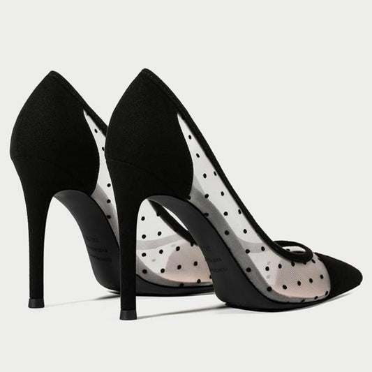 Mesh Polka Dot Pump