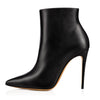 Matte Leather Ankle Boots