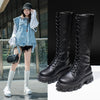 Rugged Lace-Up Platform Boots